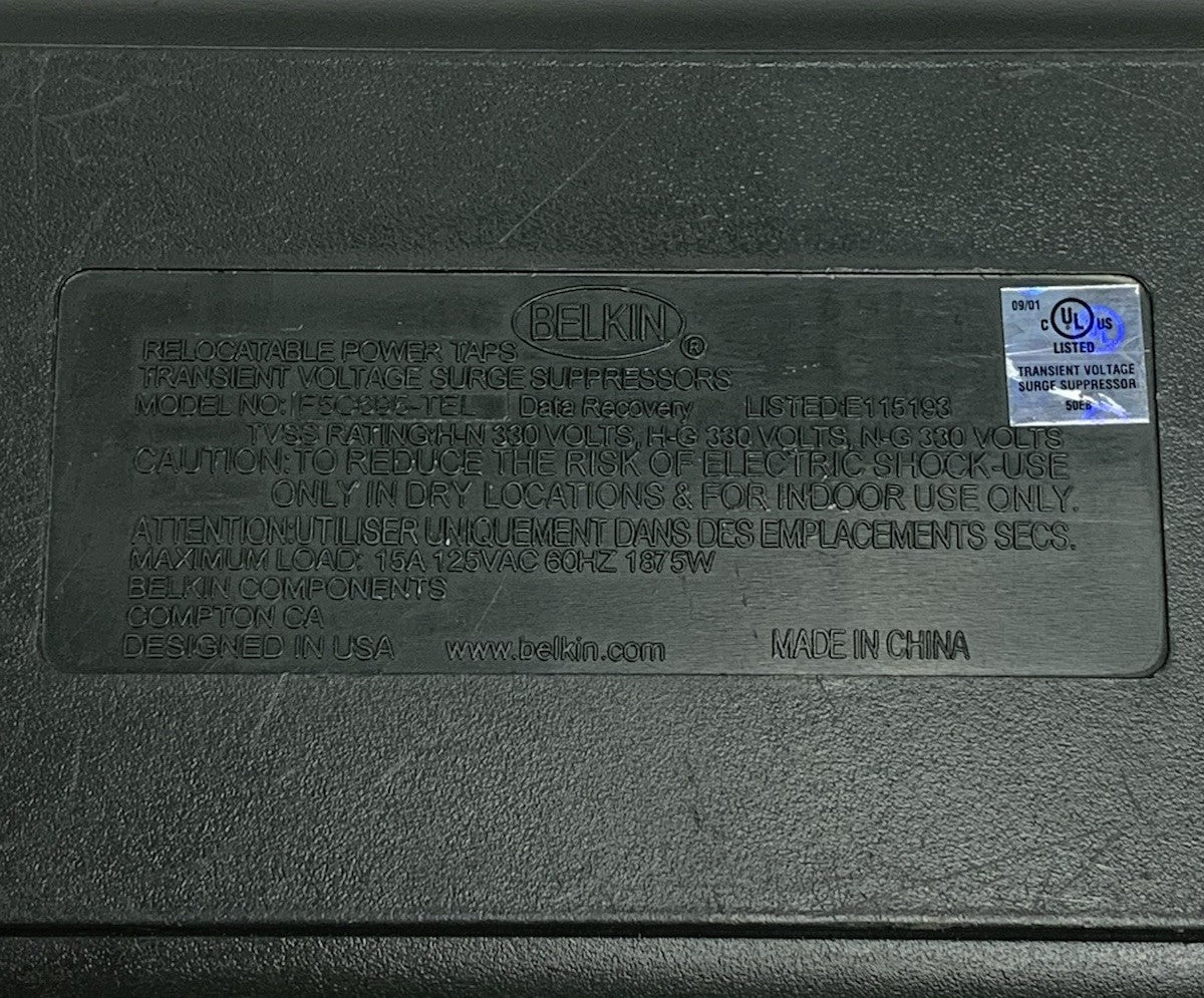 Belkin Premier SurgeMaster II F5C695-TEL Surge Protector7