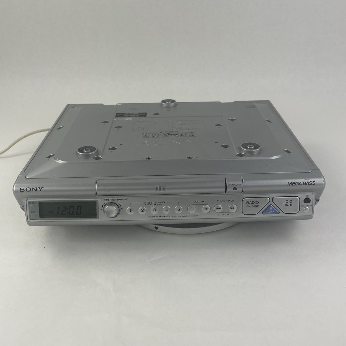 Sony ICF CD543RM Kitchen Cabinet Radio CD No Remote No Hardware Tested4