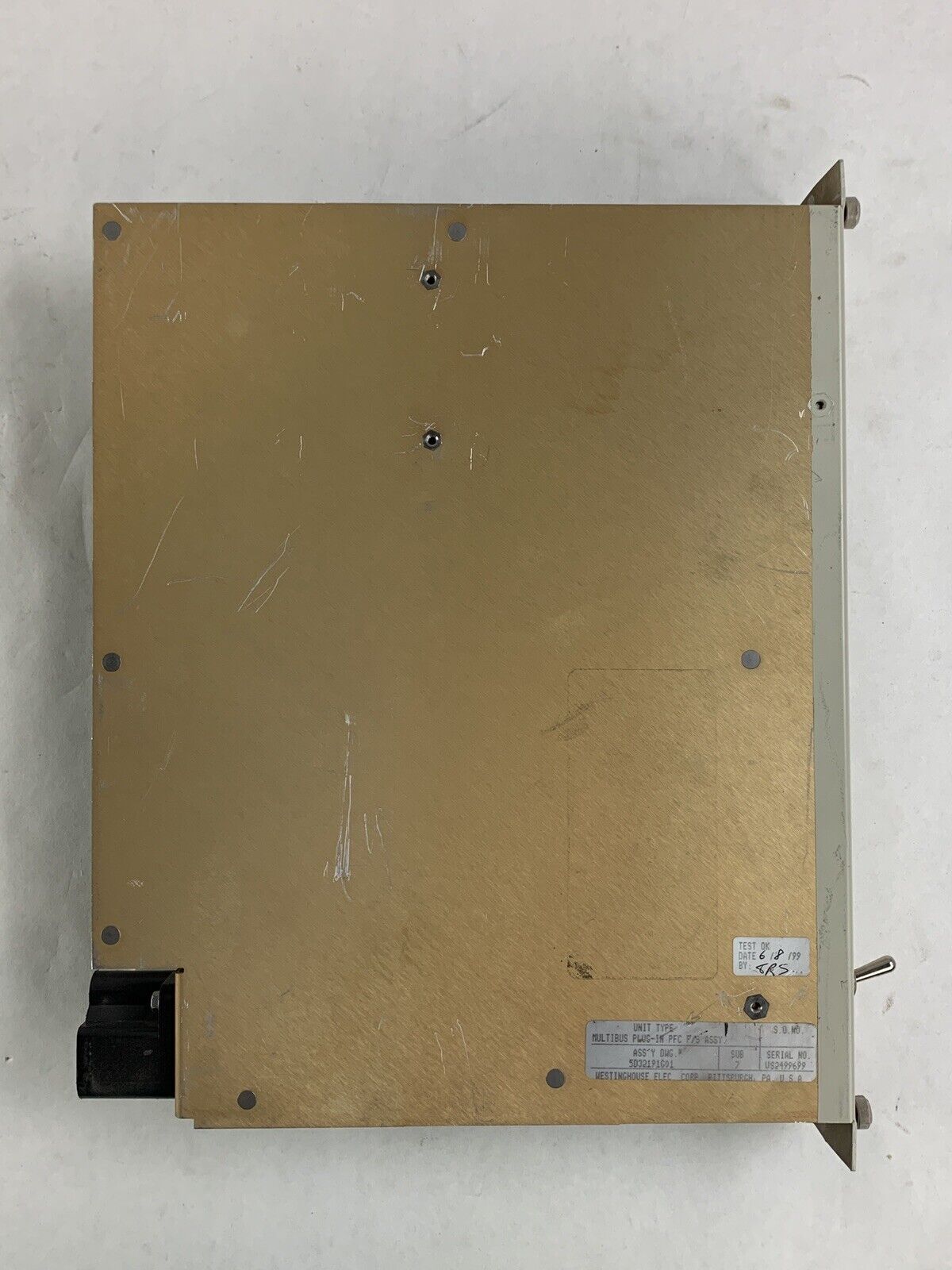 Westinghouse WDPF Power Supply MPS512-PFC Untested