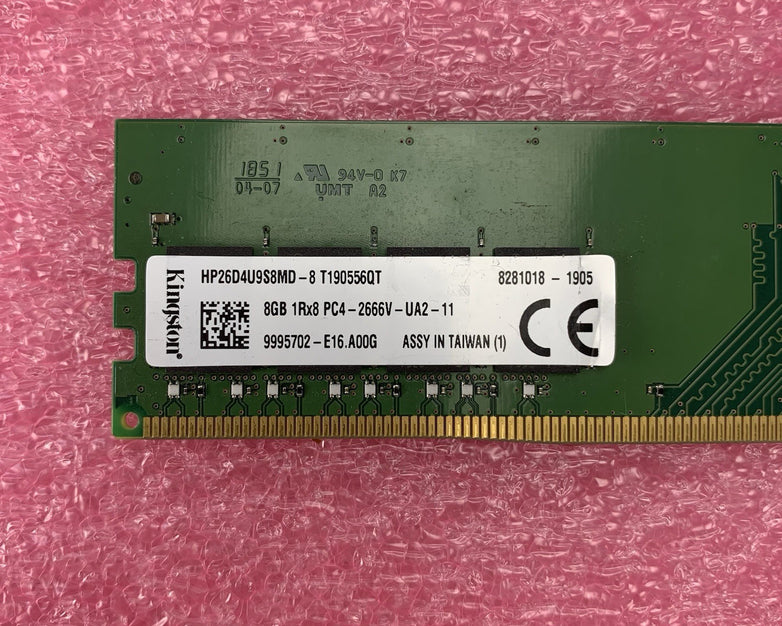 Kingston HP26D4U9S8MD-8 PC4-2666V-UA2-11 8GB 1Rx8 Desktop Memory RAM