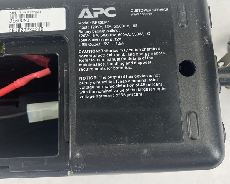 APC BE600M1 Back-UPS 600 No Battery Tested
