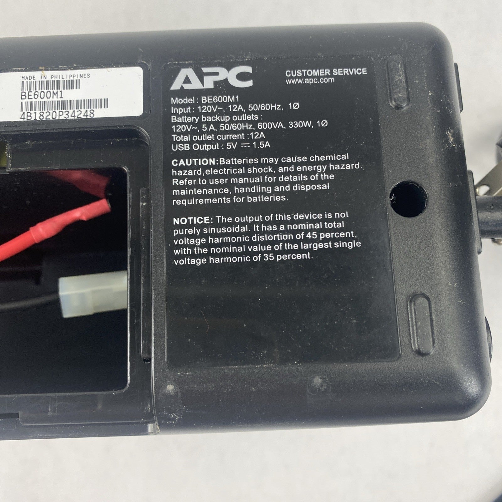 APC BE600M1 Back-UPS 600 No Battery Tested6