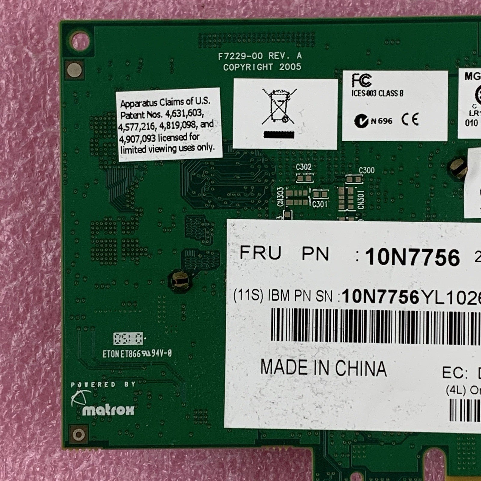 IBM 10N7756 Power GXT145 PCI Express PCIe Graphics Accelerator8
