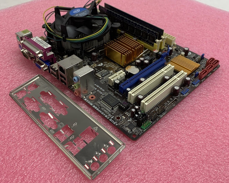 ASUS P5QPL-AM Motherboard Intel Core 2 Duo E7500 2.93GHz 2GB w/ Shield