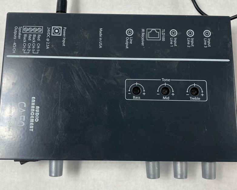 Audio Enhancement CA-50 Classroom Amplifier System No AC Adapter Power Tested
