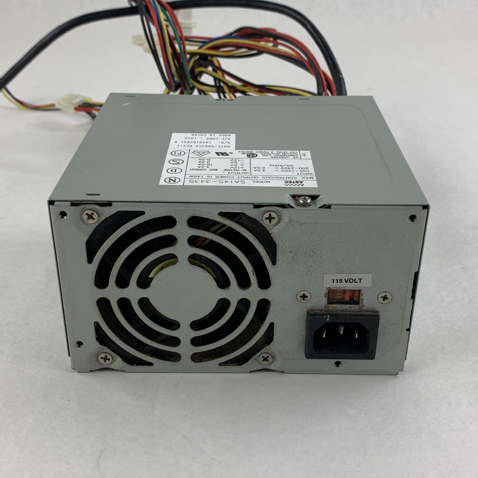 ASTEC SA145-3435 REV 01 145W Power Supply Tested