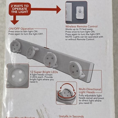 Rite Lite LPL704WRC White Battery Powered LED Strip Light NOS