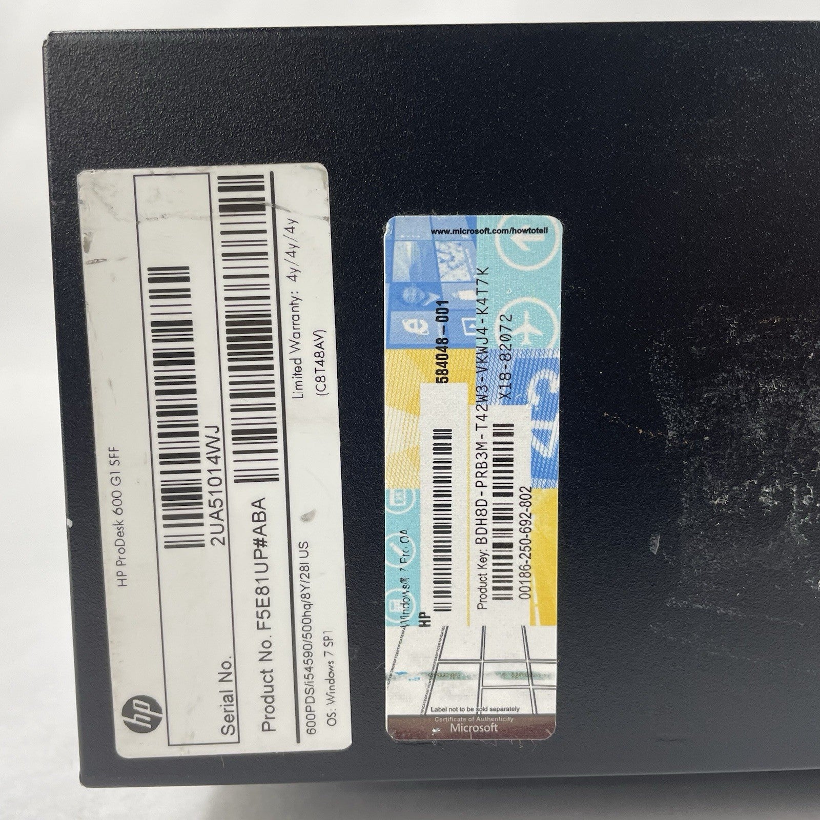 HP ProDesk 600 G1 SFF i5-4590 3.30 GHz 8 GB RAM No HDD/OS3