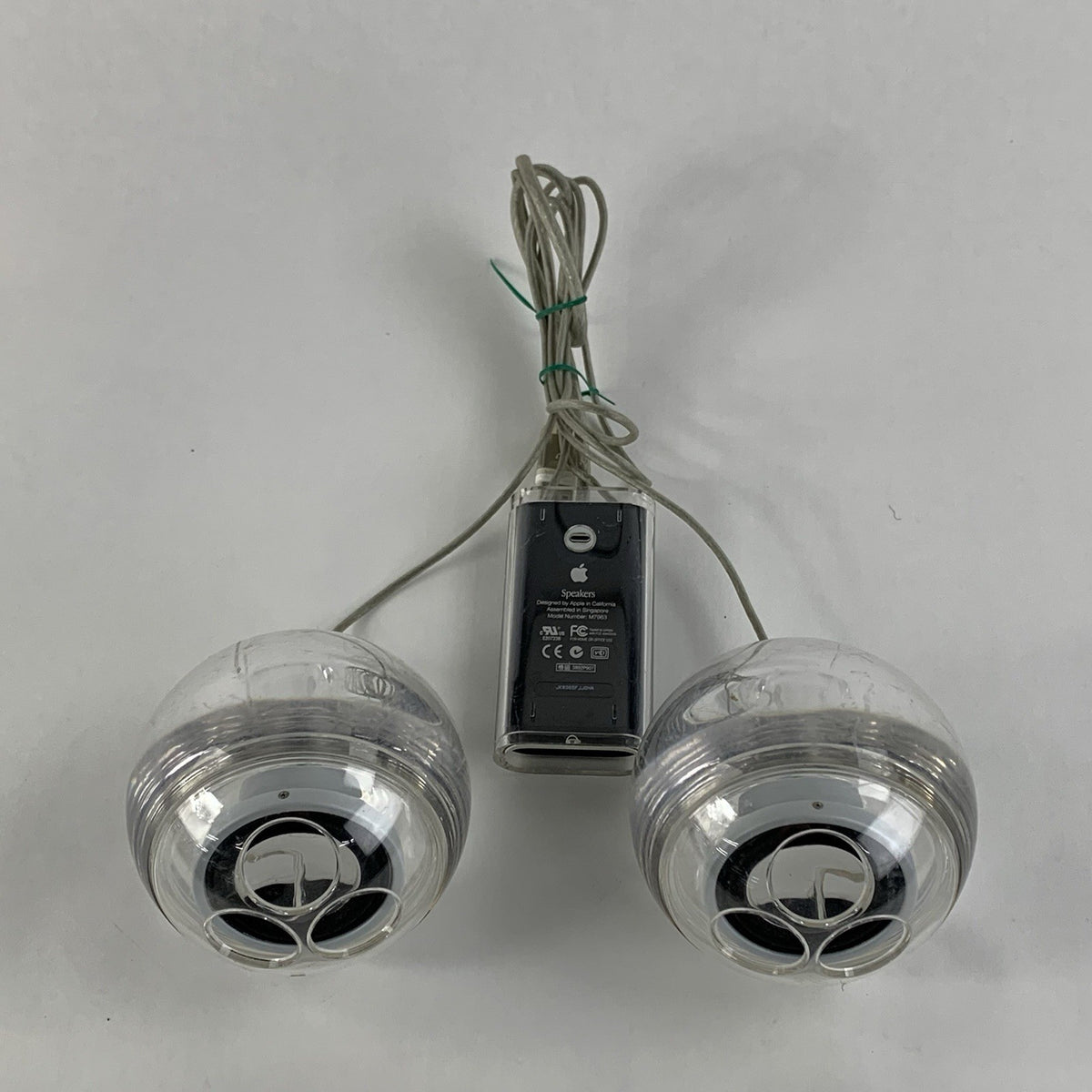 Vintage Apple M7963 Clear Sphere Speakers - Untested3