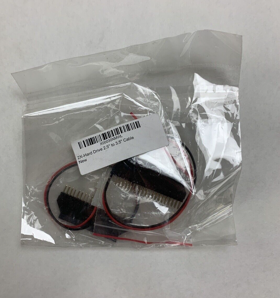 Unbranded 2.5" 44-Pin to 3.5" 40-Pin IDE Hard Drive Cable Adapter Lot of 2x New