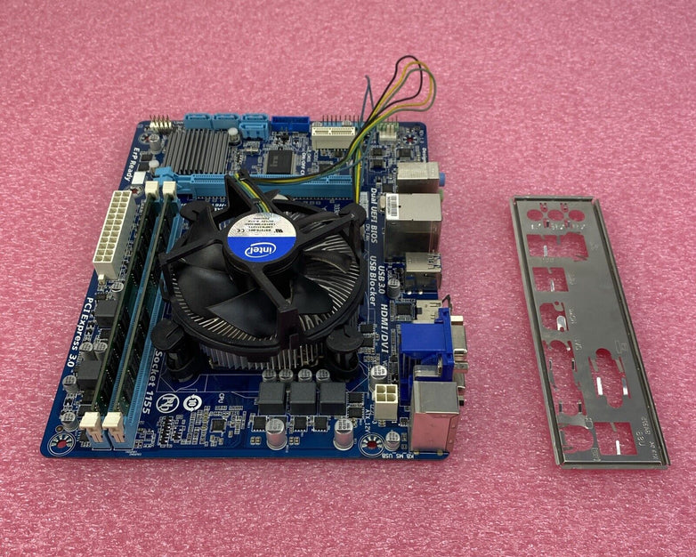 Gigabyte H61M-USB3H Motherboard Intel Core i7-3770 3.4GHz 16GB RAM w/ I/O Shield