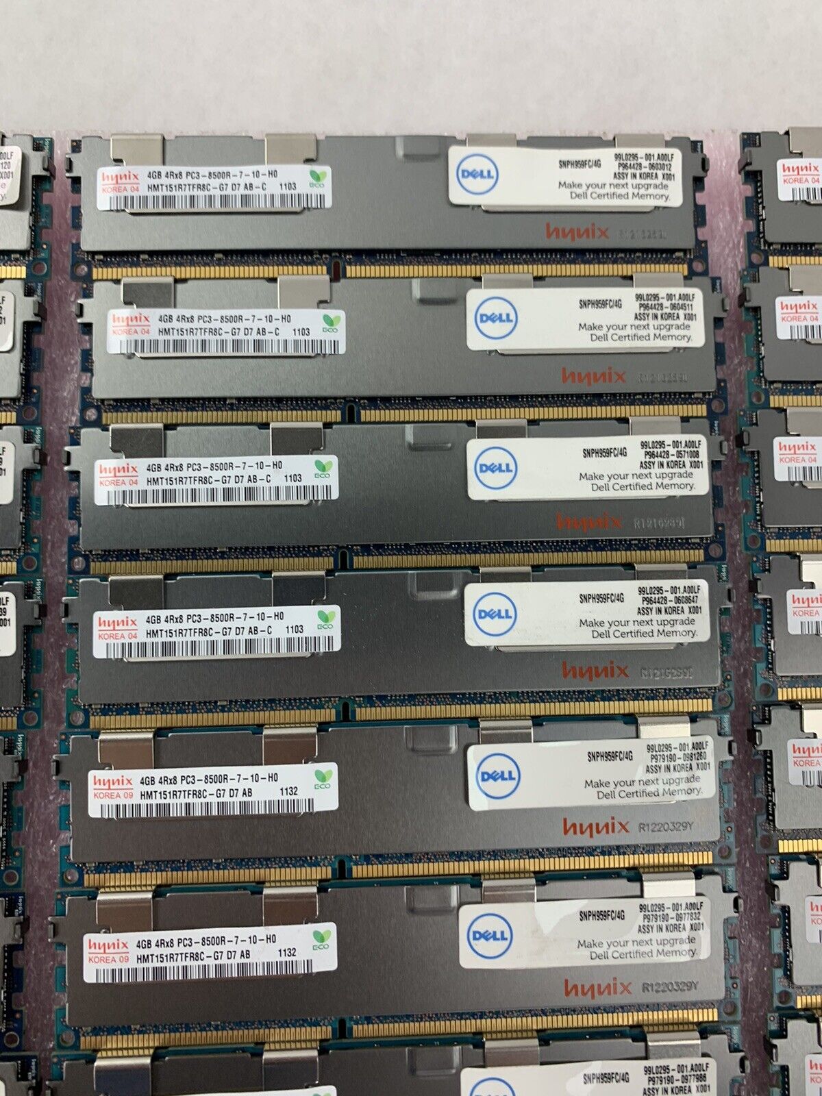 Lot of 48 Hynix4GB PC3-8500R-7-10-H0 Memory (HMT151R7TFR8C-G7 D7 AB-C)