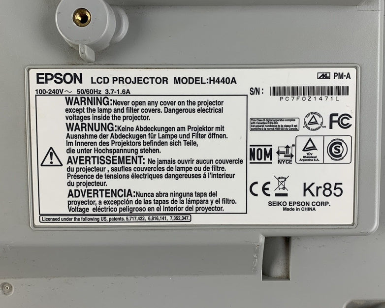Epson Brightlink H440A LCD Projector - Parts or Repair