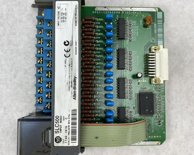Allen-Bradley SLC500 Input Module 1746-IN16 Ser. C - Untested And Missing Cover