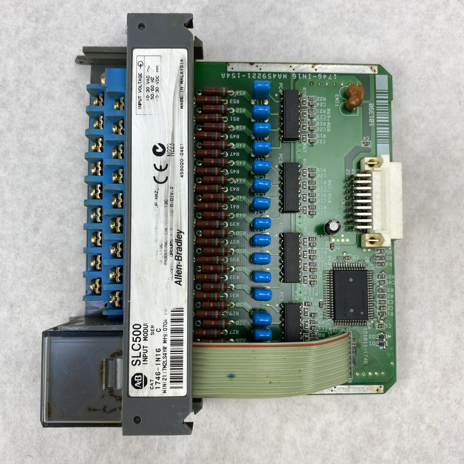 Allen-Bradley SLC500 Input Module 1746-IN16 Ser. C - Untested And Missing Cover1