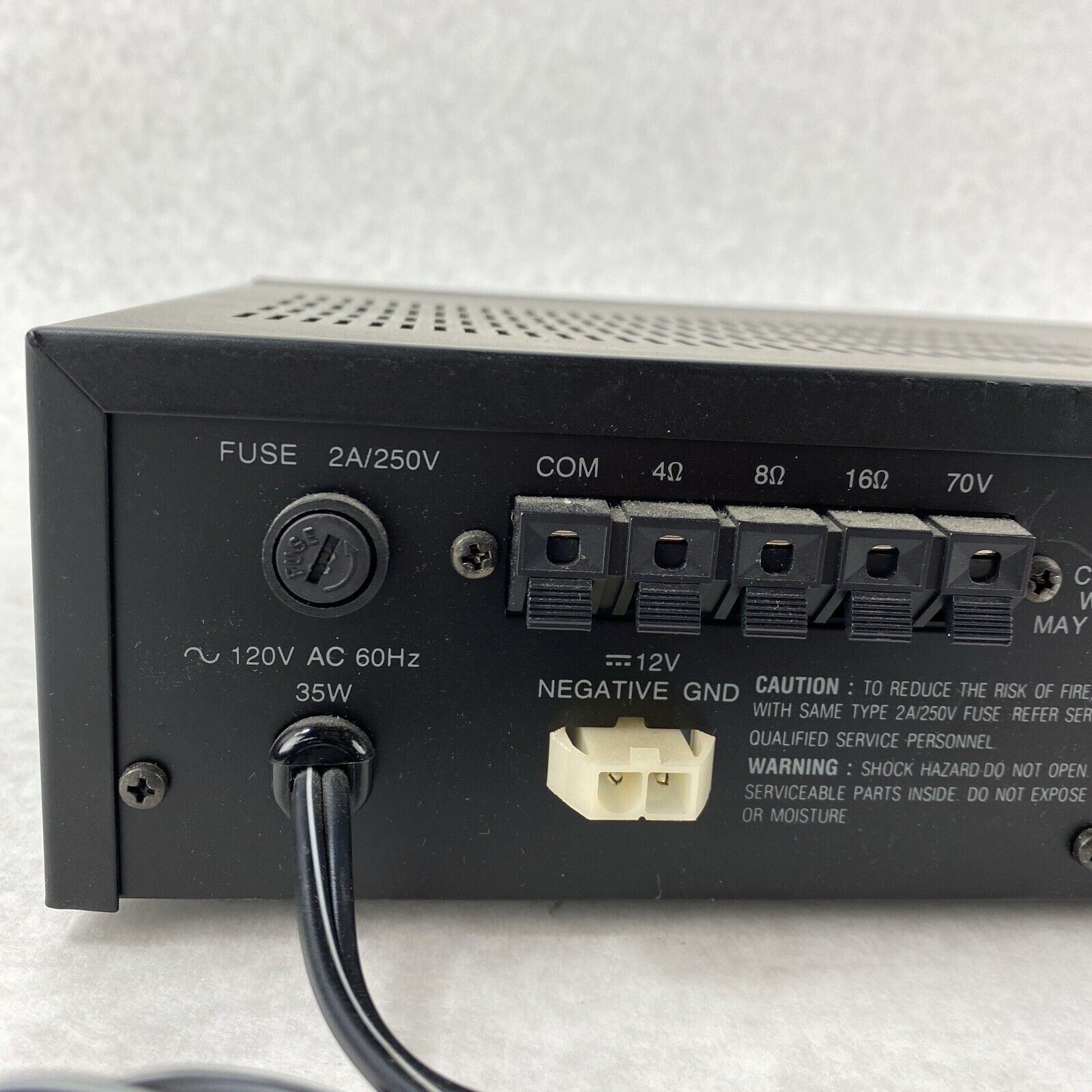 Radio Shack 32-2041 MPA-31 20 Watt PA Amplifier 120V/12V NO KNOBS