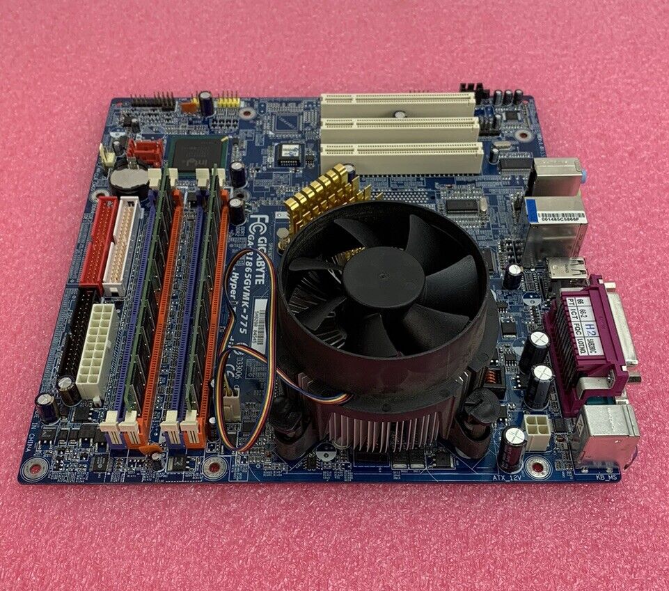 Gigabyte 81865GVMK-775 Motherboard Intel Pentium 4 3GHz 1GB RAM w/Shield