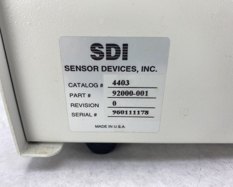 SDI Vet/Ox 4403 Patient Monitor Part No. 92000-001 No Power Supply Untested