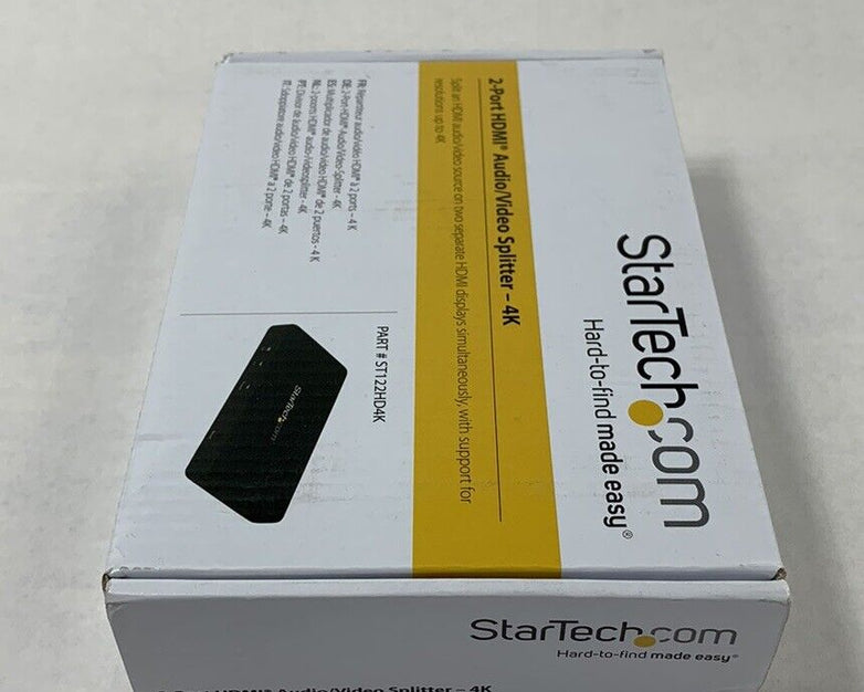 StarTech ST122HD4K 2-Port HDMI Audio Video Splitter 4K