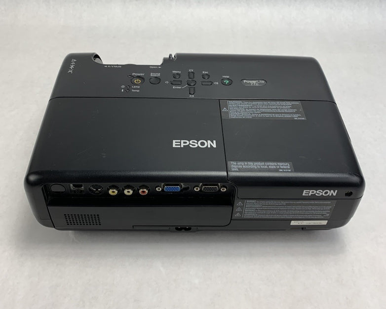 Epson EMP-X5 PowerLite 77c LCD Lamp Projector 1187 Lamp Hours No Remote