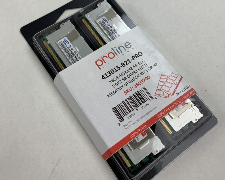 Samsung M395T1K66AZ4-CE66 8 GB 2Rx4 DDR2 PC2-5300F 667MHz New Lot of 2x