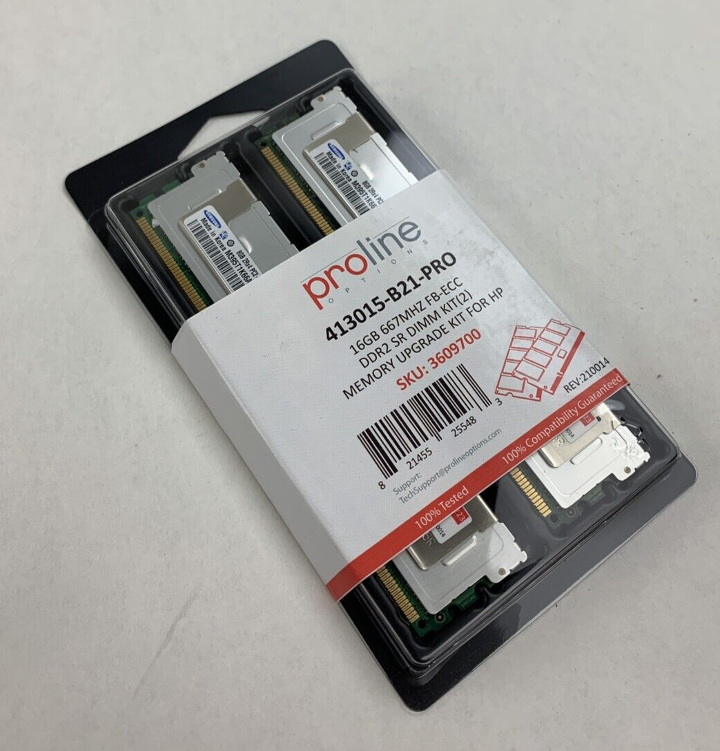 Samsung M395T1K66AZ4-CE66 8 GB 2Rx4 DDR2 PC2-5300F 667MHz New Lot of 2x