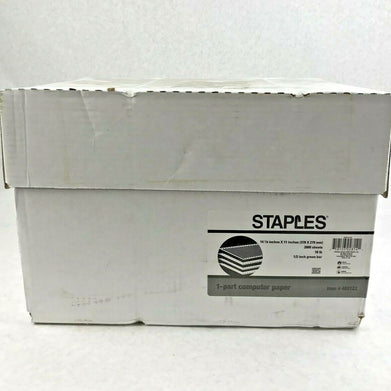 Staples 14 7/8 x11 Inches 2800 Sheets 1/2 Inch Green Bar