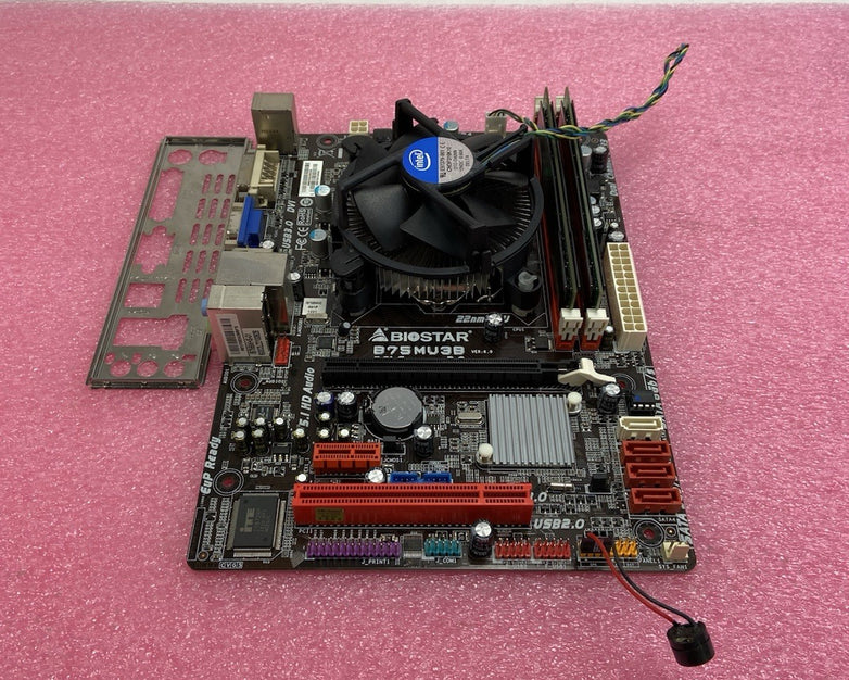 BioStar B75MU3B Motherboard Intel Pentium G860 3GHz 8GB RAM w/IO
