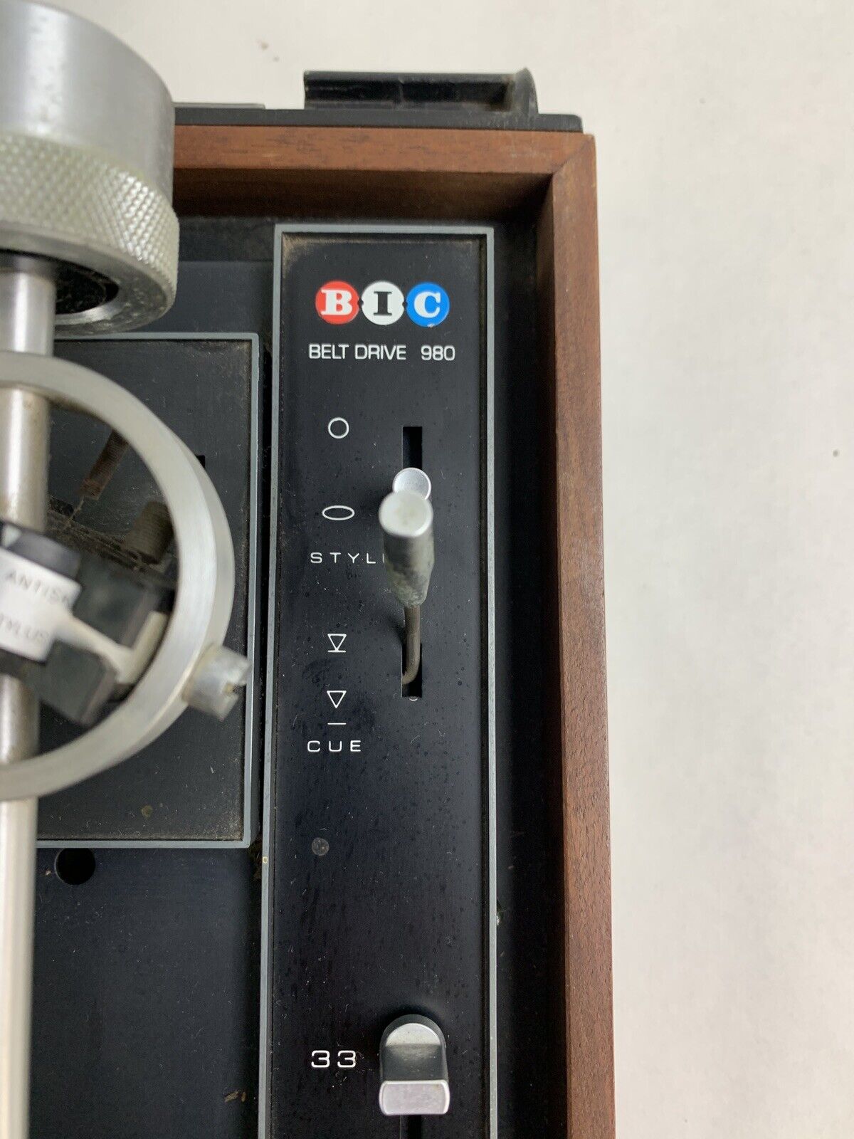 BIC 980 Turntable Belt Drive Automatic Missing Cover Tested 33 Doesn't Auto Land