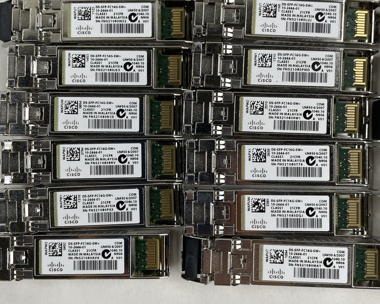 DS-SFP-FC16G-SW Cisco 16 Gbps Fibre Channel SW SFP LC AK 10-2666-01 Lot of 24