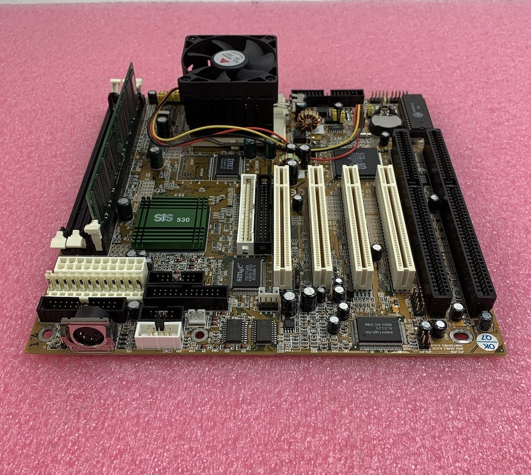 Azza PT-5SMT Motherboard AMD K6-2 450MHz 32MB RAM No Shield
