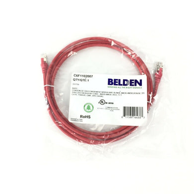 Belden Eithernet CAT6 Patch Cord 7ft (Red) C6F1102007 201739