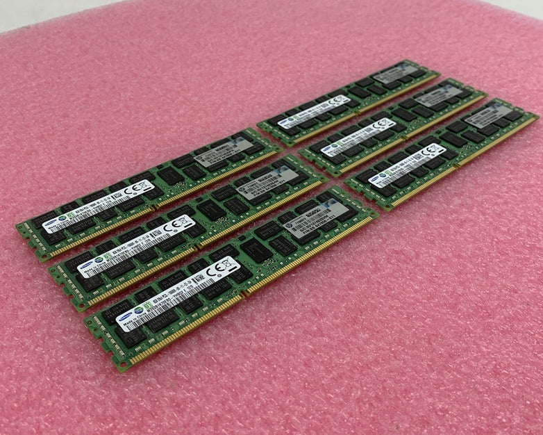 Samsung 8GB 2Rx4 PC3L-10600R-09-11-E2-D4 RAM Stick (Lot of 6)