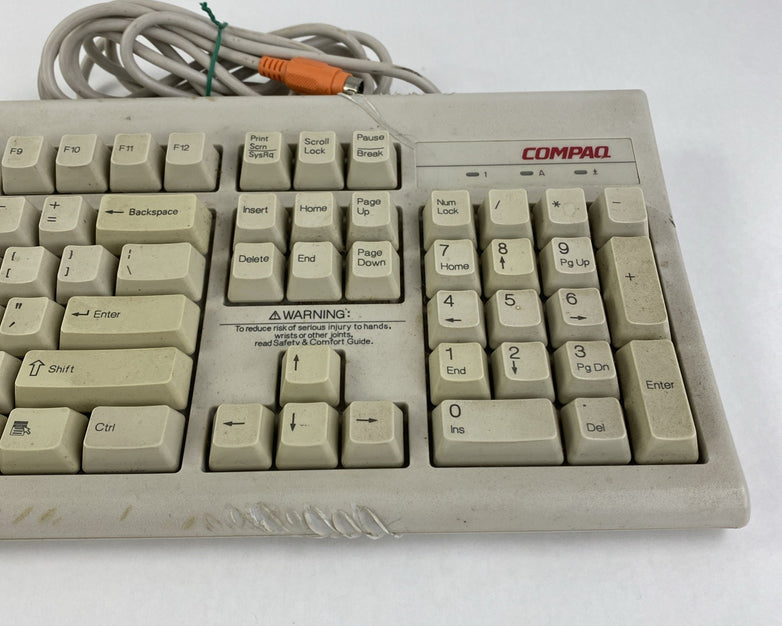 Compaq KB-3923 5V 18"L 7"W 6 Pin Keyboard - Tested