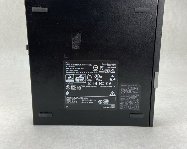 Dell Optiplex 7060 Micro Intel Core i7-8700T 2.4GHz 8GB RAM No HDDOSAC
