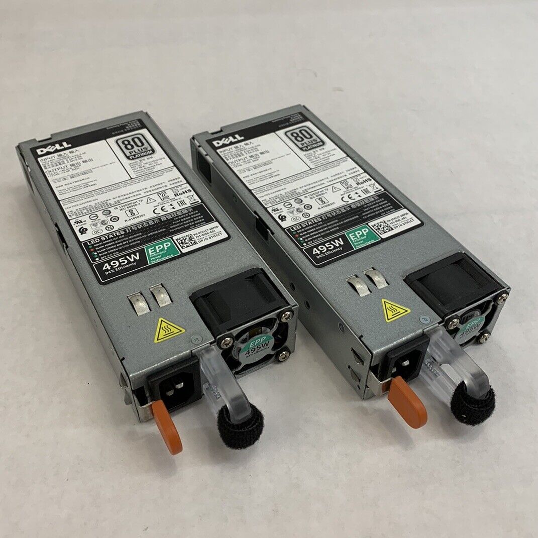 Dell Switiching Power Supply E495E-S1 80 Plus Platinum (Lot of 2)