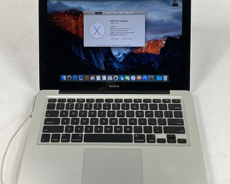 Apple MacBook Pro A1278 2008 13" Core 2 Duo 6GB RAM 750GB HDD - Replace Battery