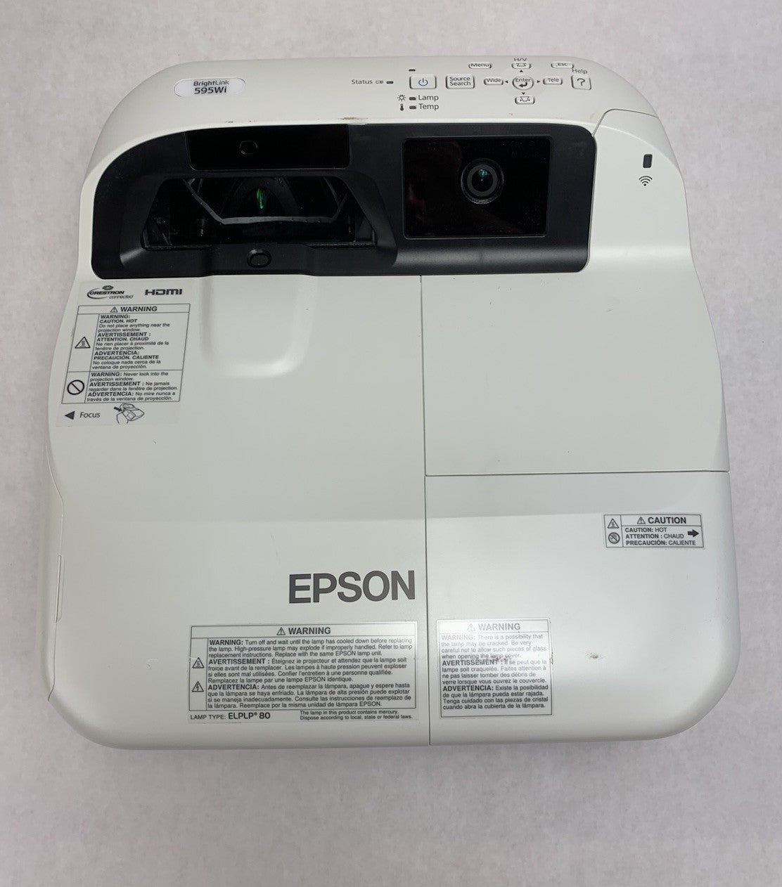 Epson BrightLink 595Wi H599A LCD Projector 654 Lamp Hours - No Remote5