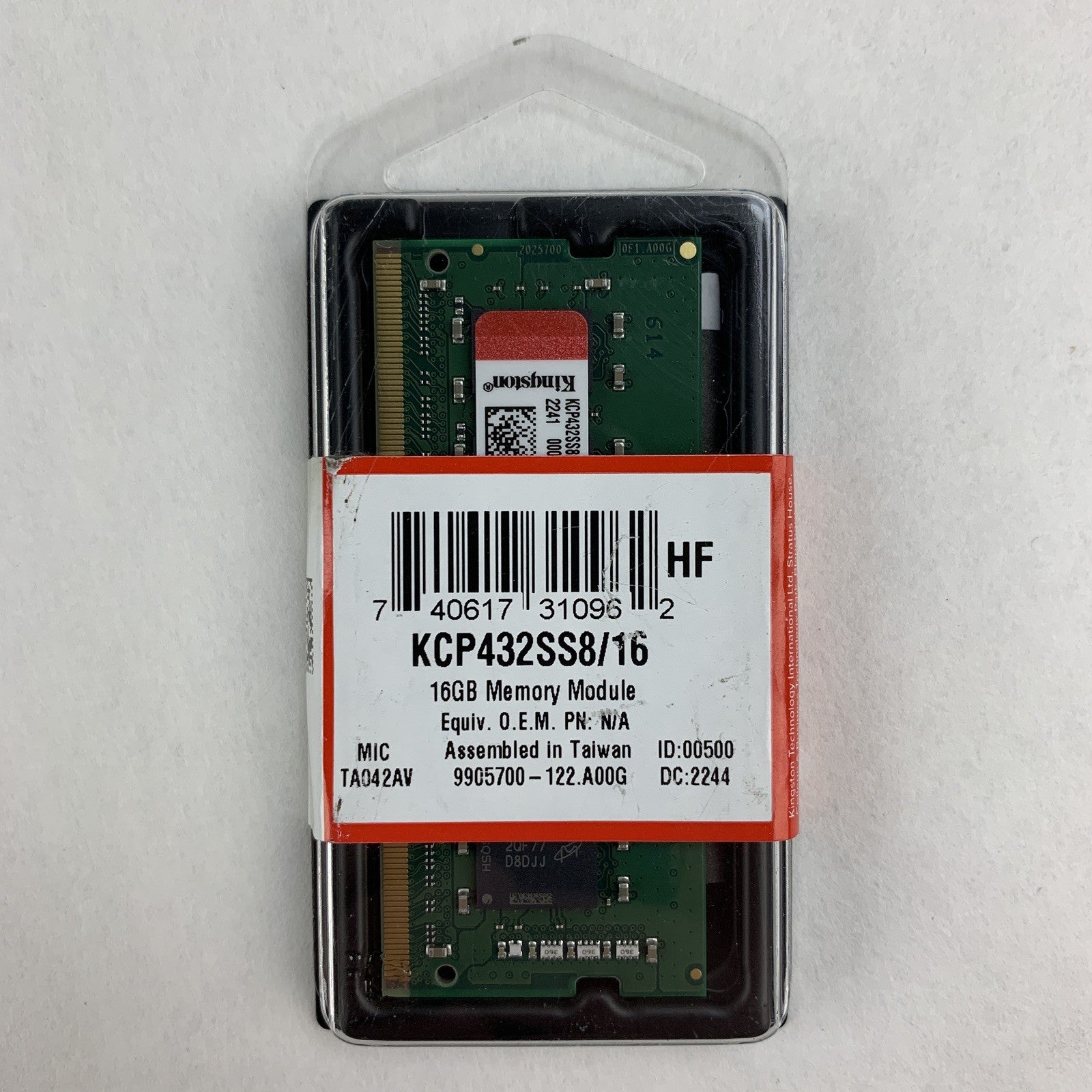Kingston 16 GB KCP432SS8/16 LAPTOP DDR4-3200 1x16GB 260P New