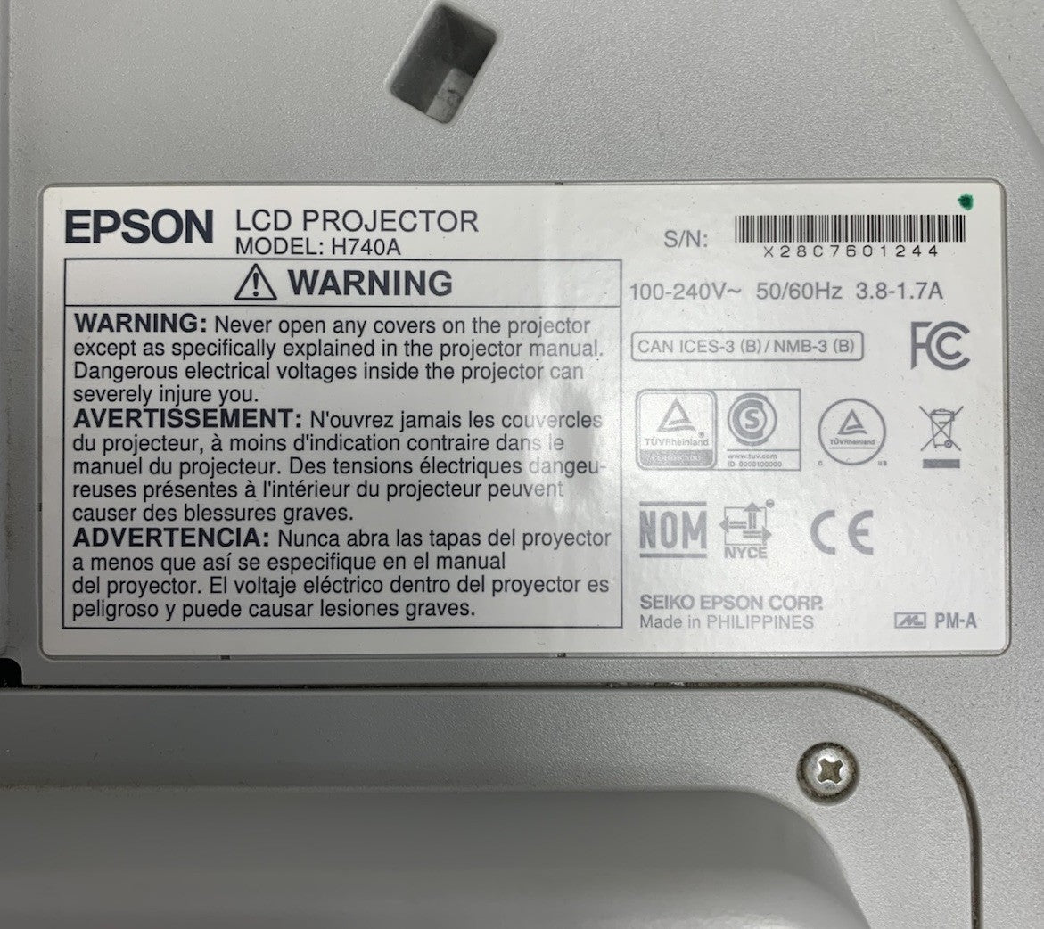 Epson PowerLite 695Wi H740A LCD Lamp Projector 4643 Lamp Hours - No Remote7
