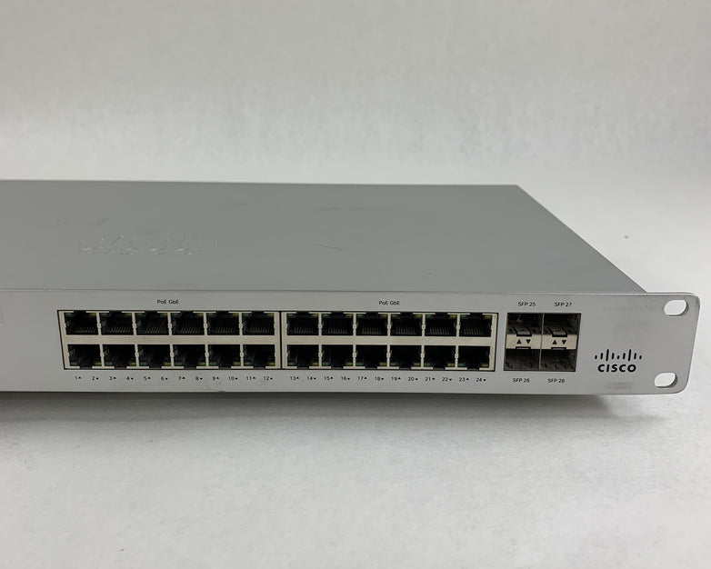 Cisco Meraki MS120-24P-HW 24-Port Gigabit Cloud Managed PoE Switch Tested