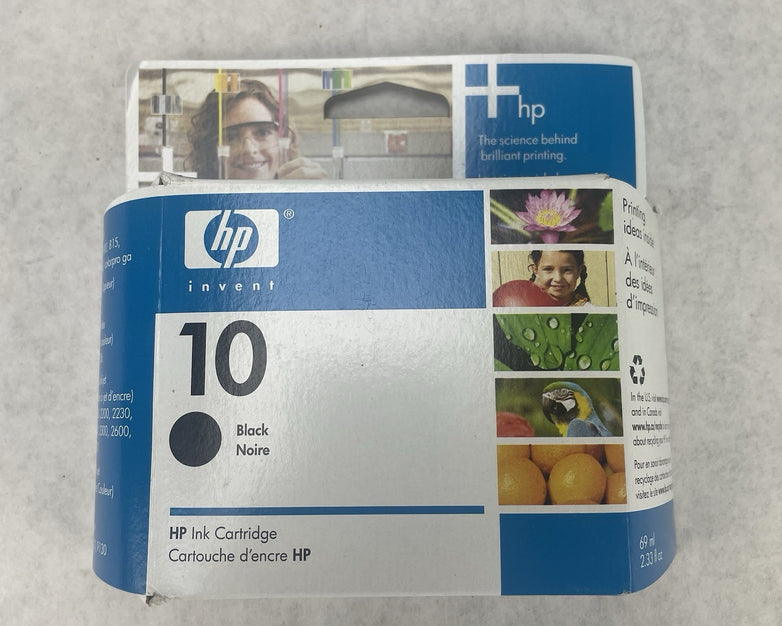 Genuine HP 10 C4844A Black Printer Ink Cartridge Sealed Expired