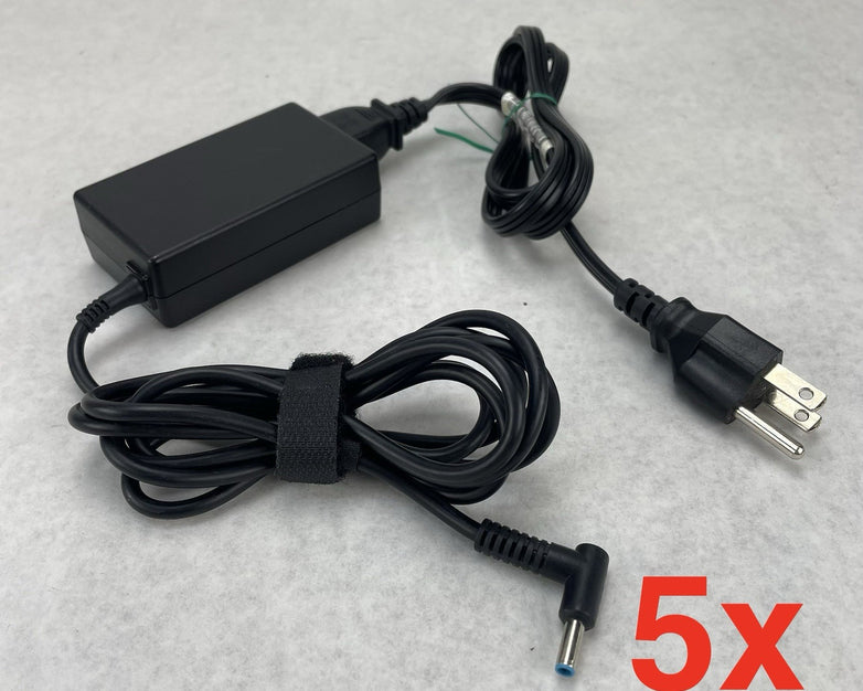 HP 65W (4.5mm Blue tip)  AC Adapter Charger Mixed Lot of 5