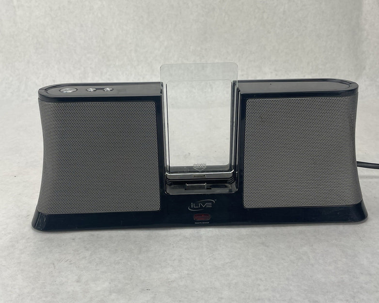 iLive ISPK2806 Black Amplified Speaker Docking System for iPod & iPod Nano