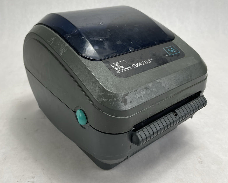 Zebra GX420t USB Thermal Transfer Label Printer Tested Missing Back Panel