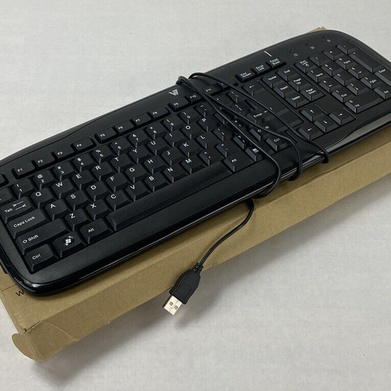V7 KC0B1-6N6 Plug and Play Interface USB Keyboard Tested
