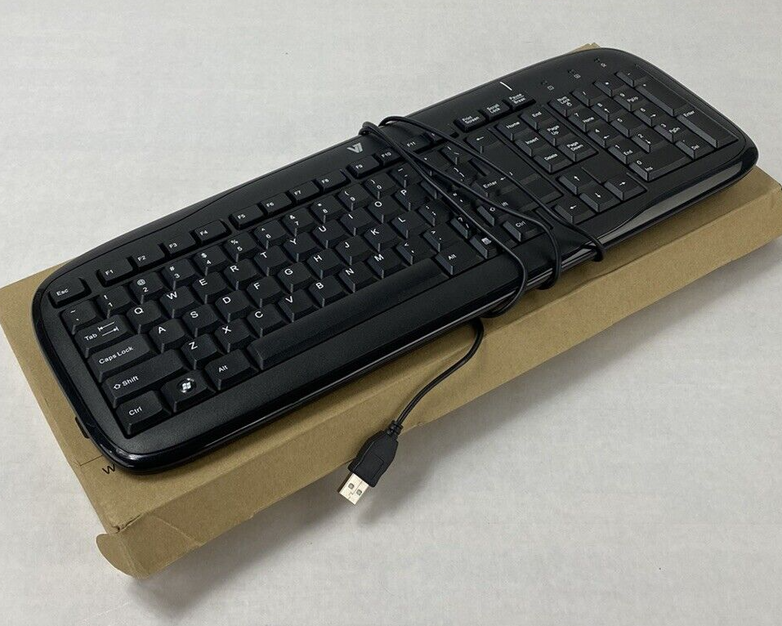 V7 KC0B1-6N6 Plug and Play Interface USB Keyboard Tested