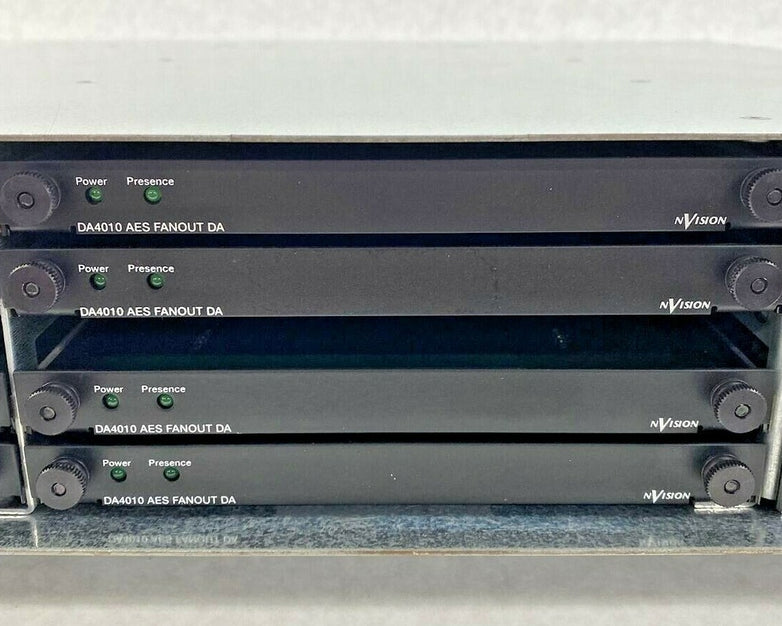 NVision 1 NV4002 case + 2 PS4002 power supplies + 8 DA4010 AES Fanout boards