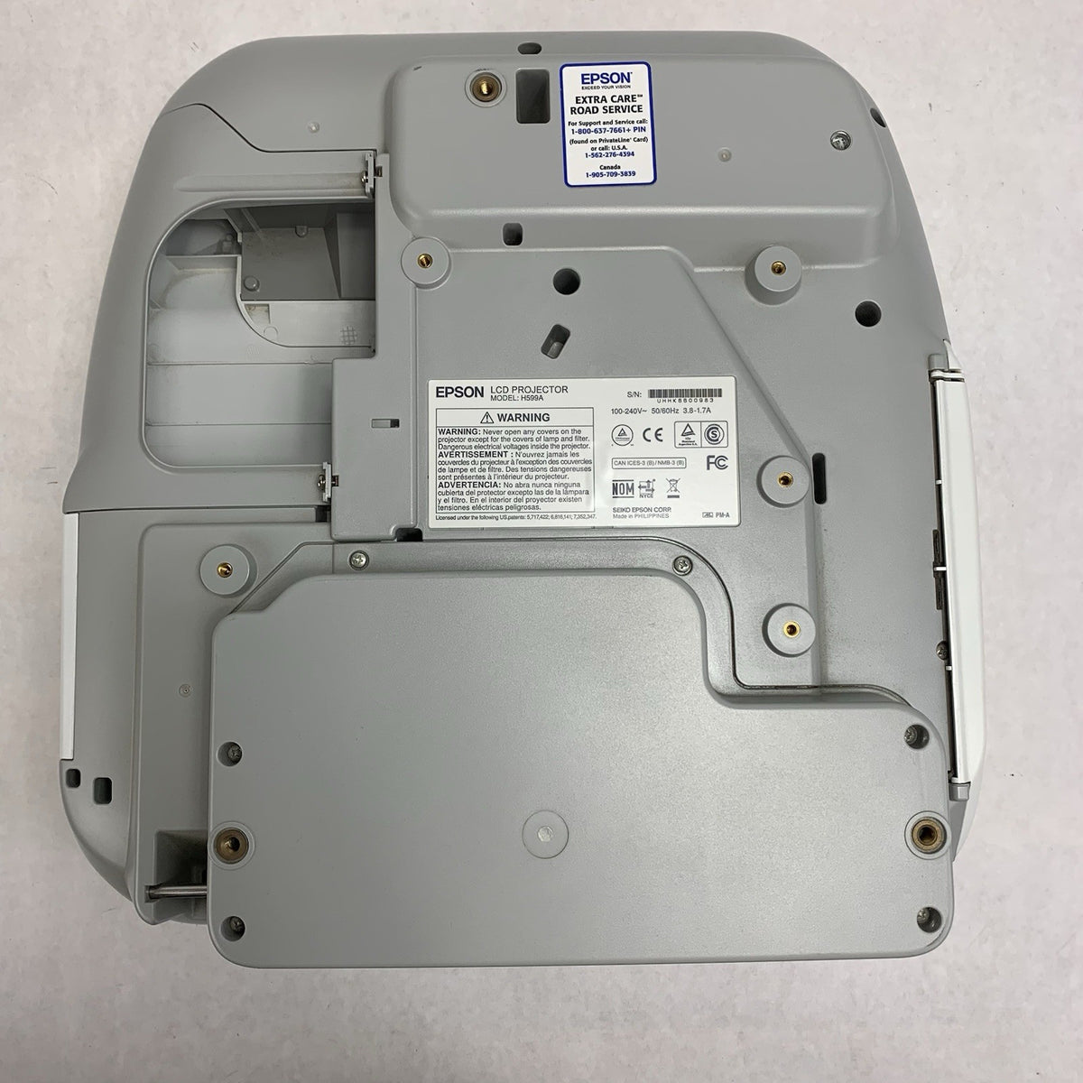 Epson H599A BrightLink 595Wi LCD Lamp Projector 1494 Lamp Hours - No Remote6