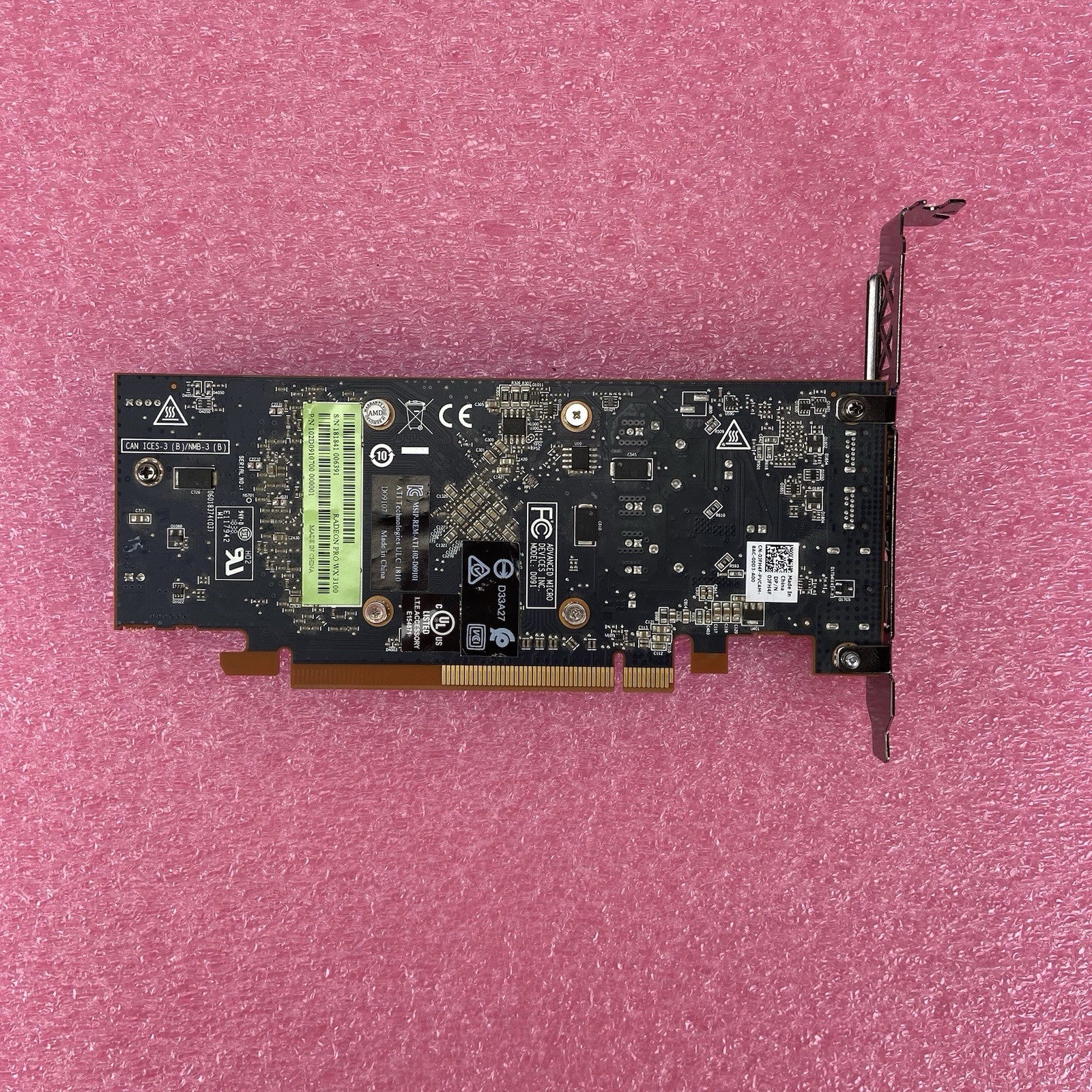 Radeon Pro WX 3100 PCIe x16 4GB GDDR5 Full Height Graphics Card 6